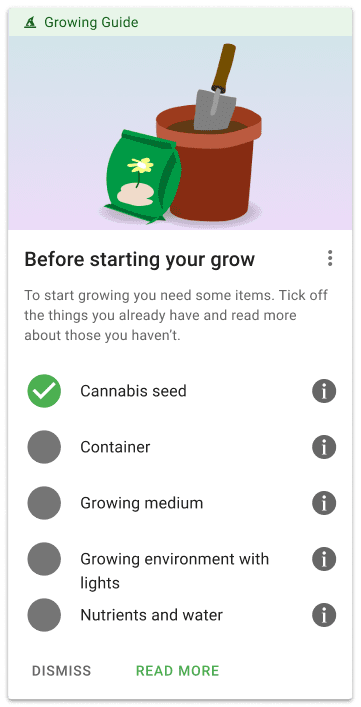 Checkliste beginnen Cannabis anzubauen